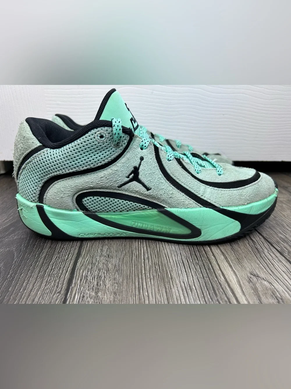 Jordan Tatum 4 Green Glow US 7.5 Basketball Sneakers